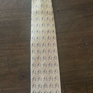 Versace Cream and Black Patterned Tie-Vintage